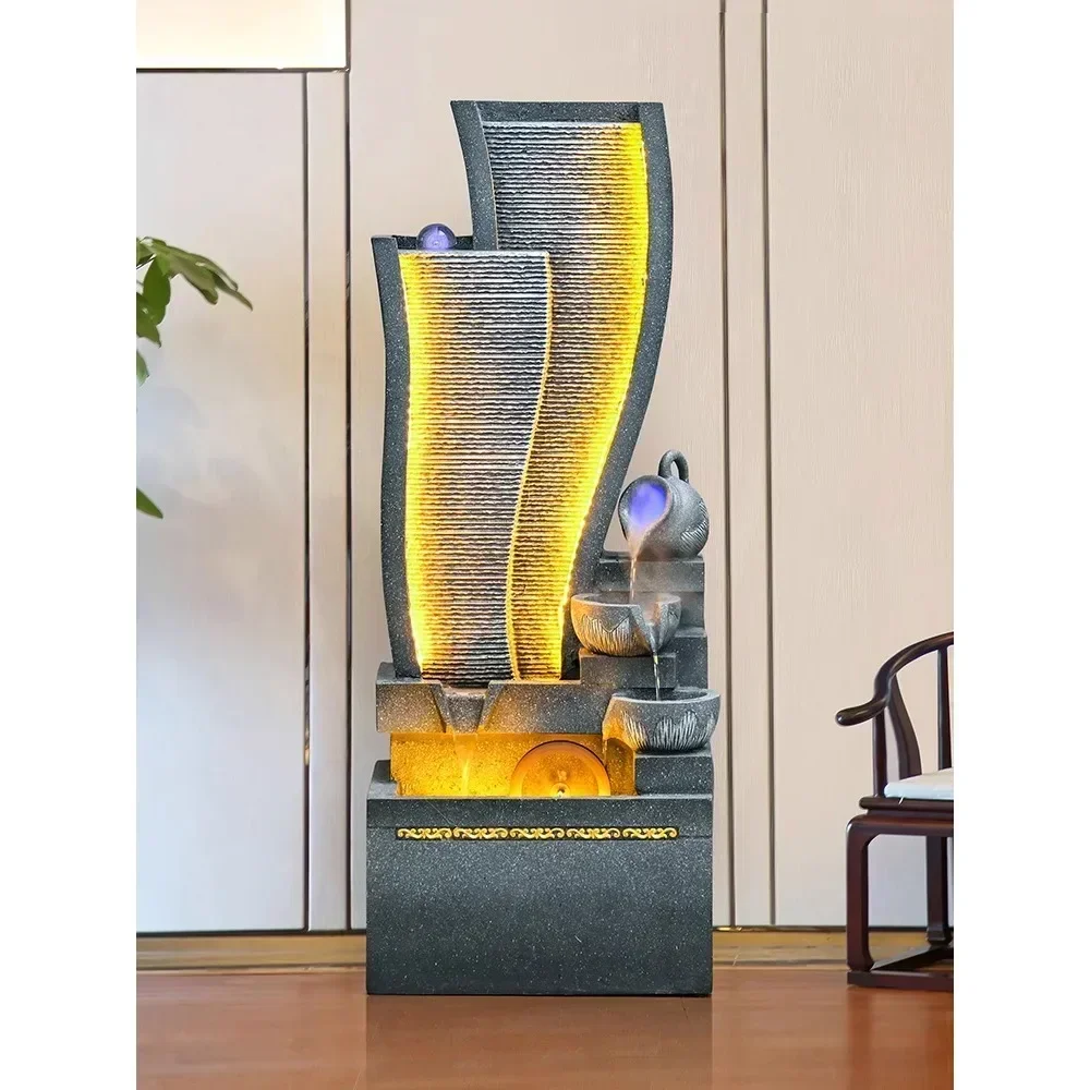 Nowoczesna prosta płynąca woda tworzy pieniądze ozdoba cyrkulacyjna nawilżacz do salonu w biurze podłoga domu koło feng shui ląd