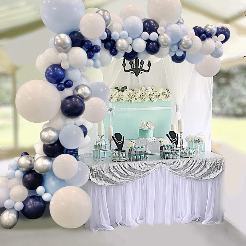

96Pcs New Navy Blue Balloon Arch Garland Kit Baby Shower Wedding Hawaiian Party Birthday Balloons Globos Decoration