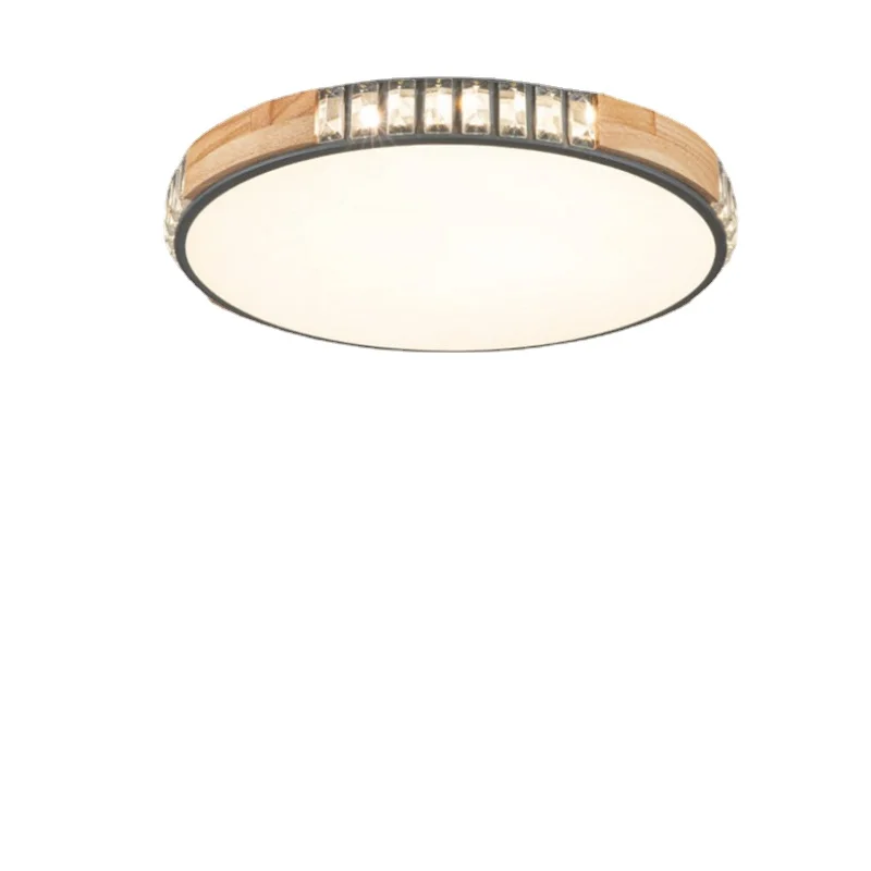 

Nordic Simple Ceiling Light Modern Living RoomtCreative Iron Circular Bedroom Dining Room Balcony Solid Wood Light Fixture