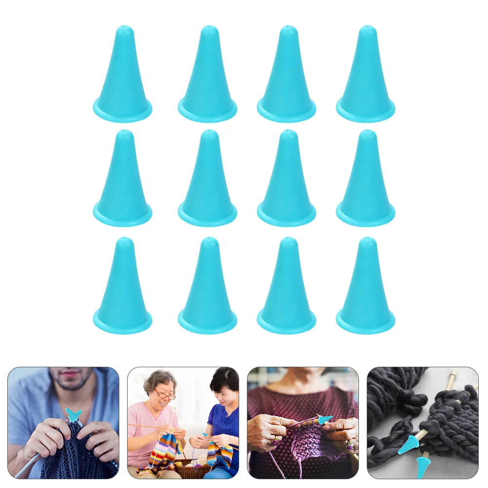 

12Pcs Portable Lightweight Knitting Point Protectors Tip Stoppers