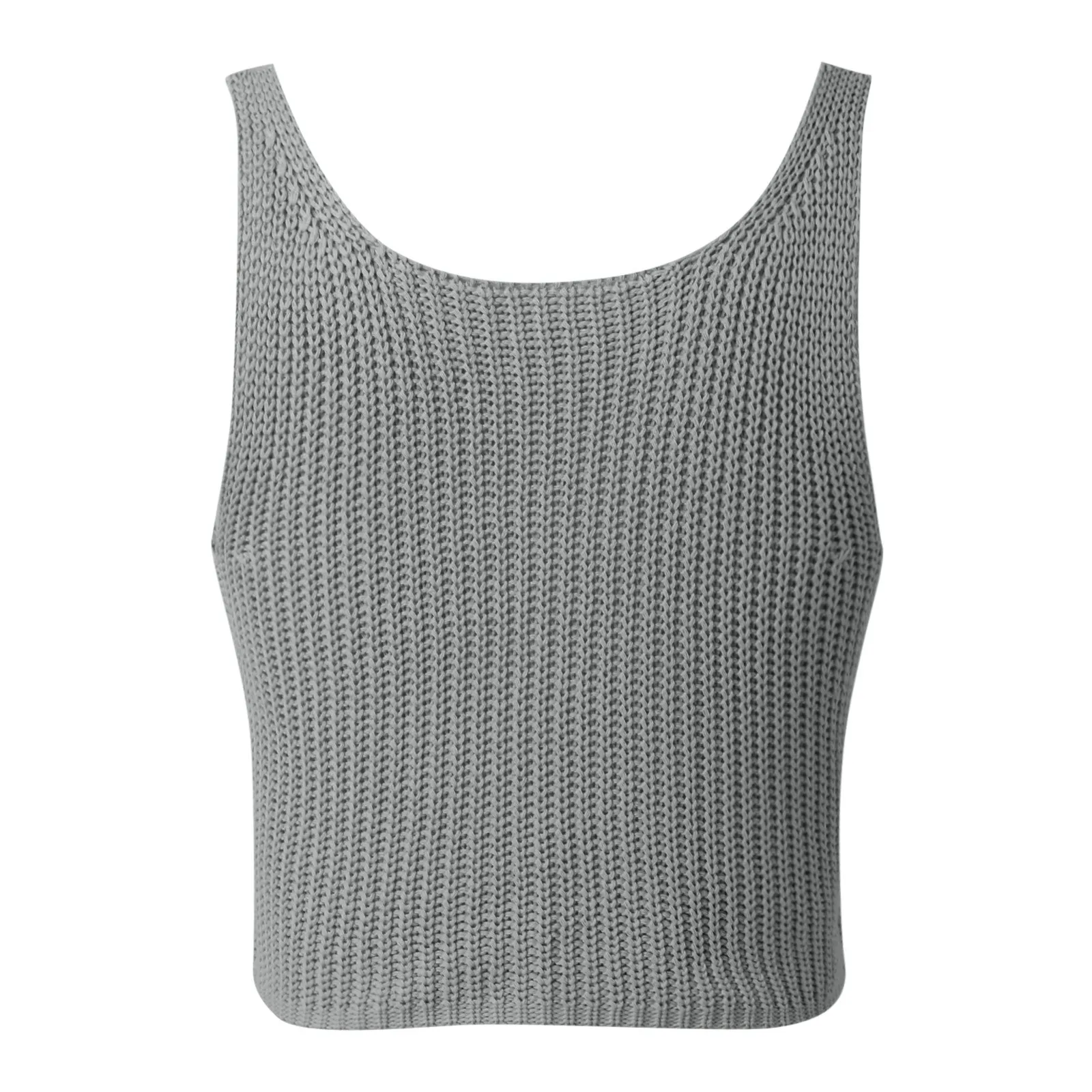 Женский укороченный вязаный топ на пуговицах