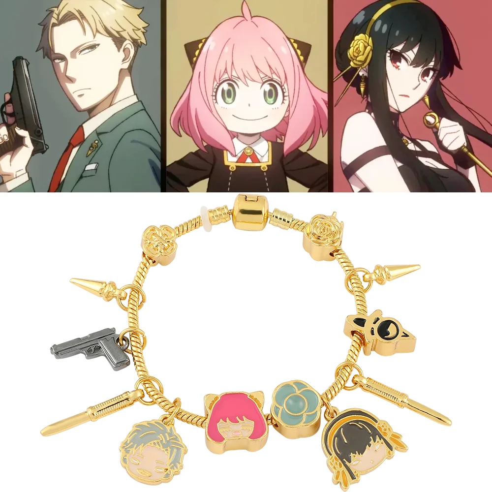 

Манга СПАЙДЕР семейная шишка принцесса Сумерки Аня подвеска мультяшная фигурка браслет металлические браслеты из бисера браслет Ювелирны...