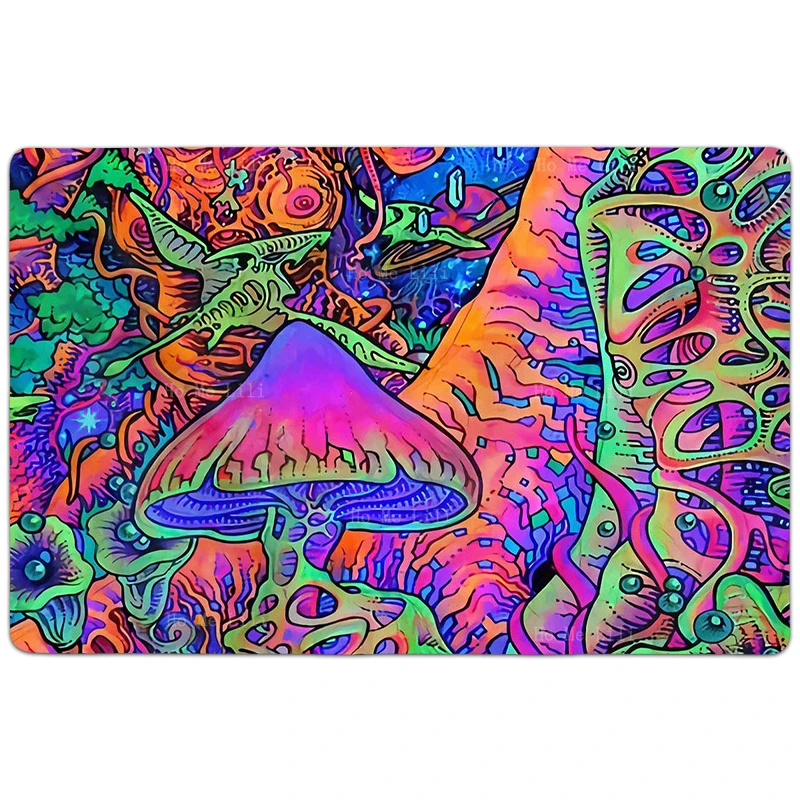 Волшебный психоделический гриб грибы монстр Тики лицо Ретро готический