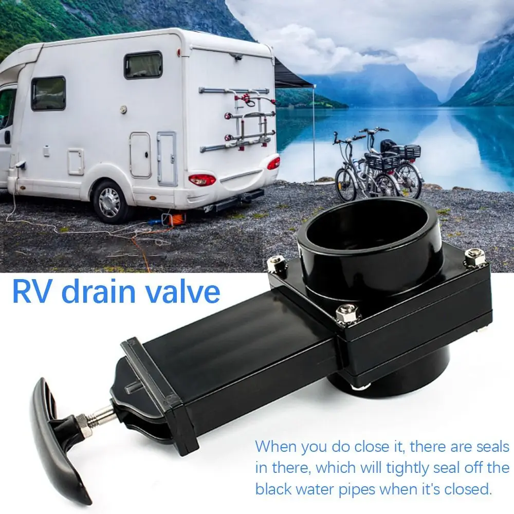 

50mm Drain Waste Valve Van RV Water Tank Toilet Drain Outlet Trailer Caravan Refitted Accessories
