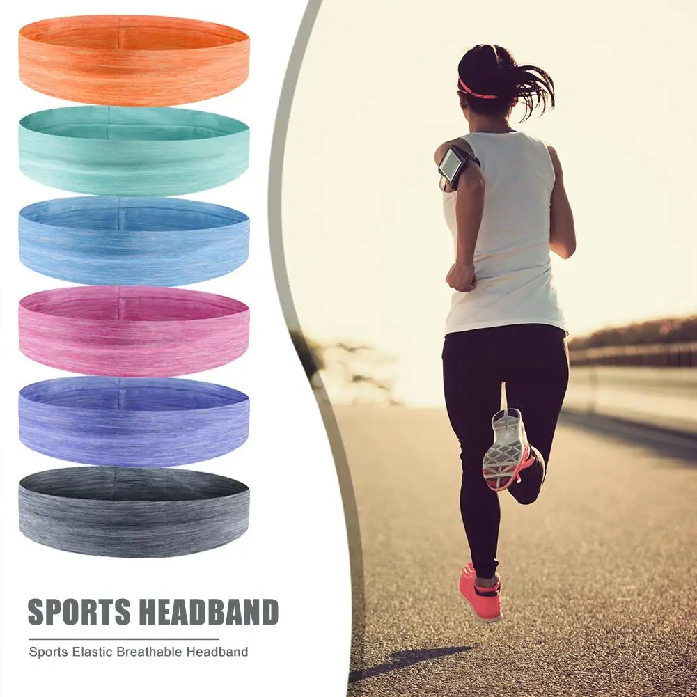 

Durable Sports Headband Solid Color Wear-resistant Breathable Sweatband Sports Elastic Hair Band Fitness Basketball Gym Headband
