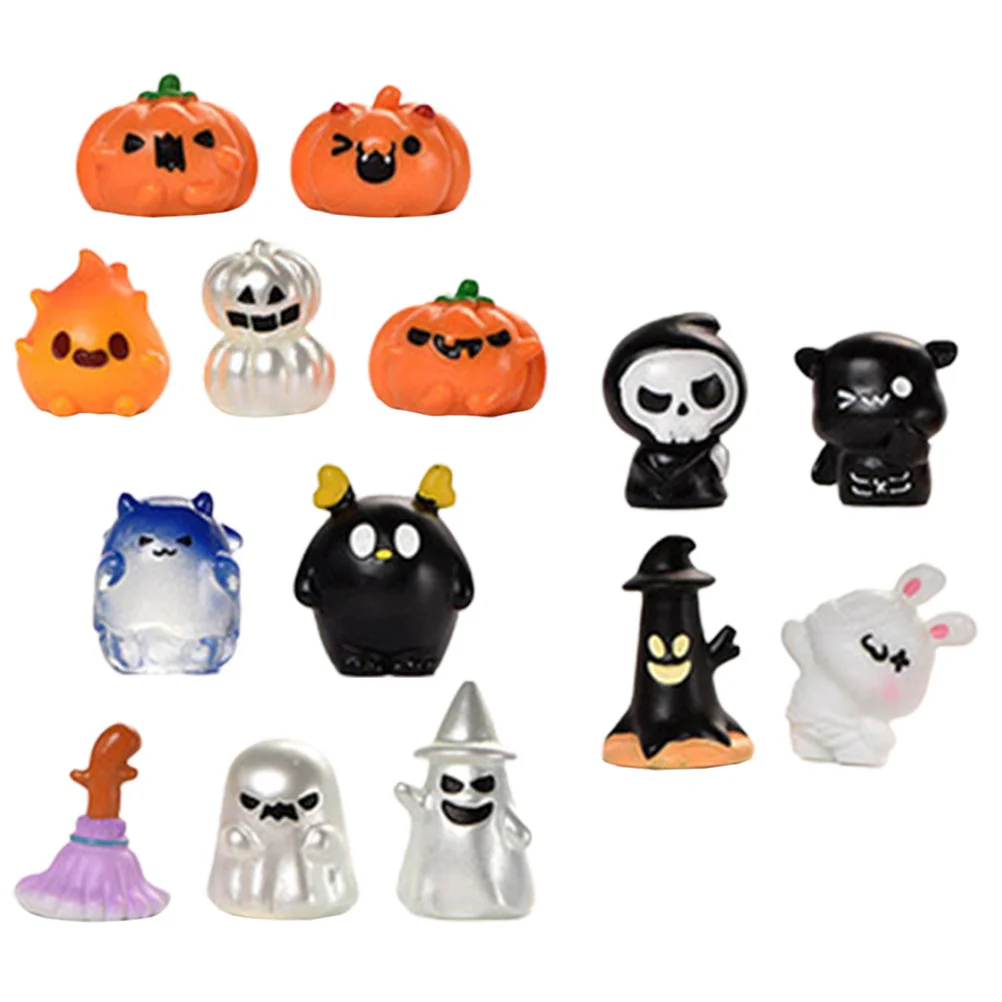 

14 Pcs House Decor Fairy Garden Supplies Halloween Decorations Props Home Tiny Layout Resin Scene