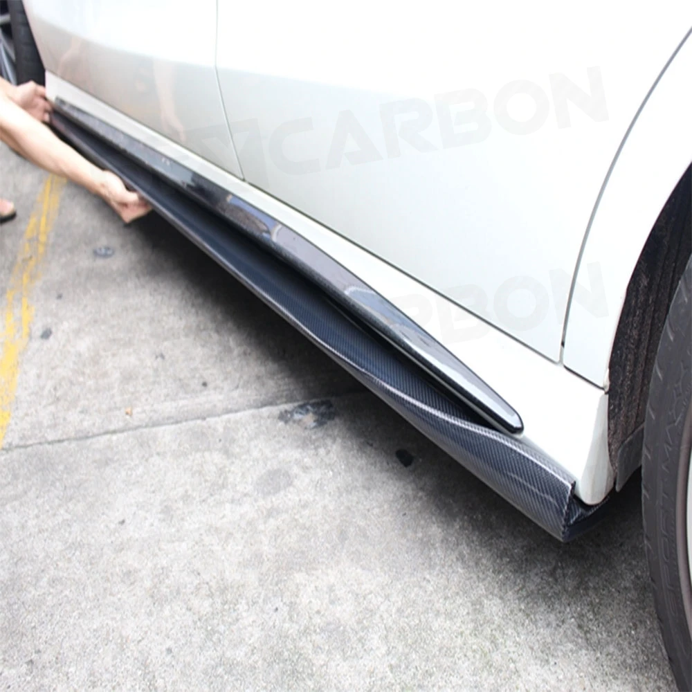 Для Benz A CLA Class W176 A160 A180 A250 A45 W117 CLA180 CLA45 AMG 2013-2017 Боковые юбки из углеродного волокна