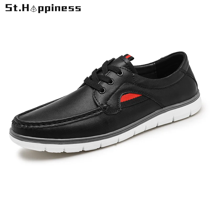 

Новинка 2022 года; Мужская обувь; Модная Высококачественная кожаная обувь для вождения; Классическая Повседневная обувь на плоской подошве с...