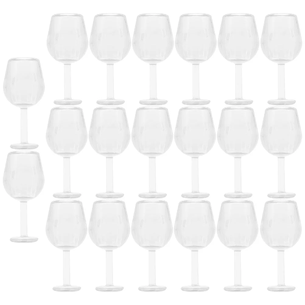 

20PCS House Miniature Kitchen Miniatures Cocktail Cup Tiny Champagne Glasses Miniatures Goblet