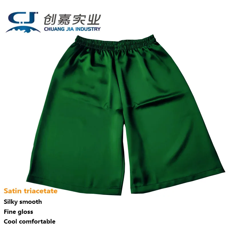 Триацетатные атласные мужские весенне-летние брюки с пятью точками эластичная