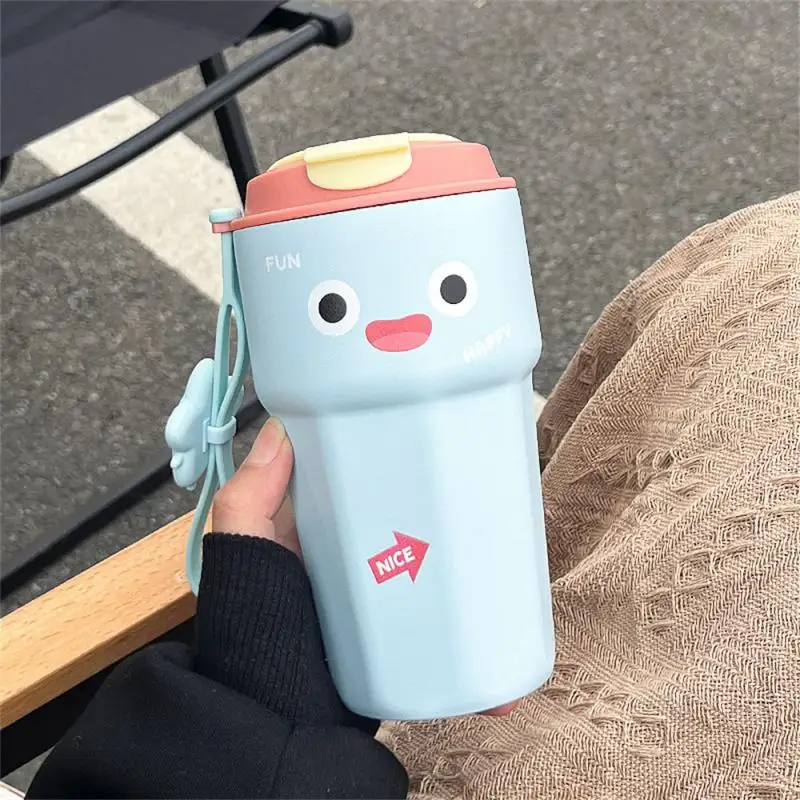

Straw Cover Design Portable Insulation Cup Dust Proof Design Portable Handle Thermos Cup Good Sealing Performance Traveling Drum