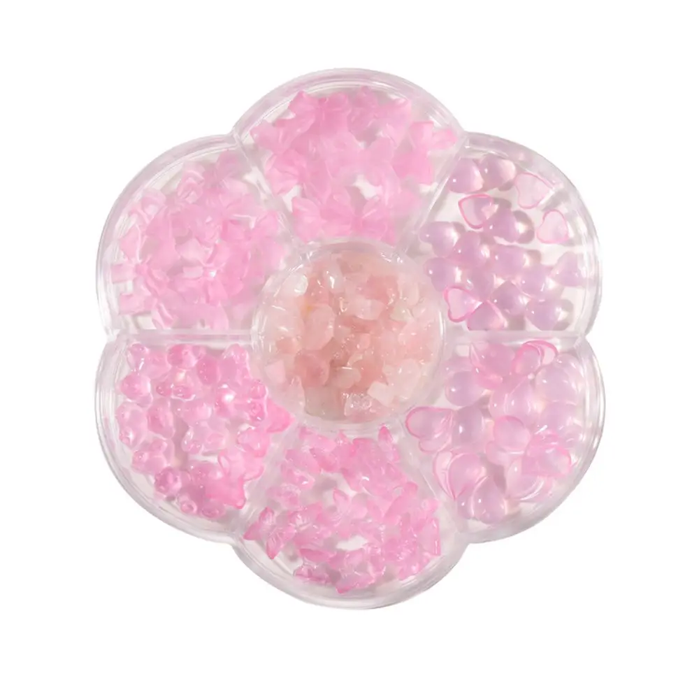 

Bear 3D Light Change Glitter Love Crystal Nail Jewelry Diamond Nails Rhinestone Nail Art Decorations