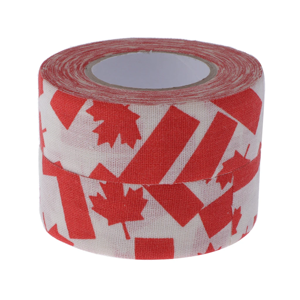 2 Rolls 2.5cmx1000cm Ice Hockey Stick Adhesive Grip Handle Tape Wearproof Skid Resistance Badminton Golf Tennis |