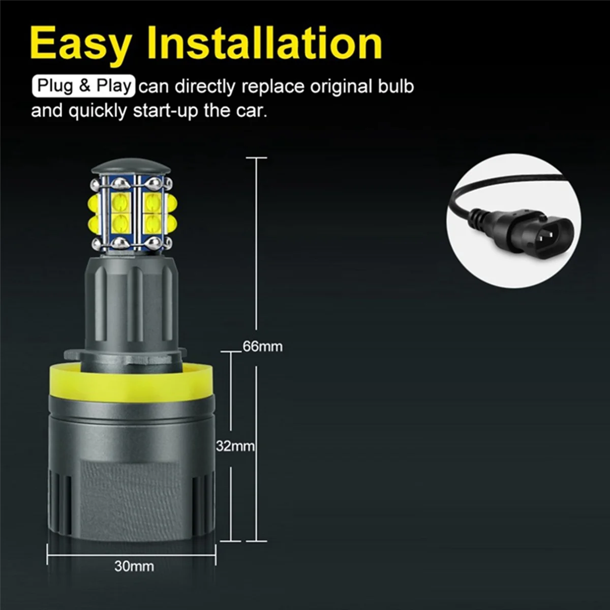 Лампа для фар H8 6000K 120W светодиодный Angel Eyes Lights Canbus BMW E60 E61 E63 X5 E70 X6 E71 E90 E91 E92 E93 M3 E89 E82