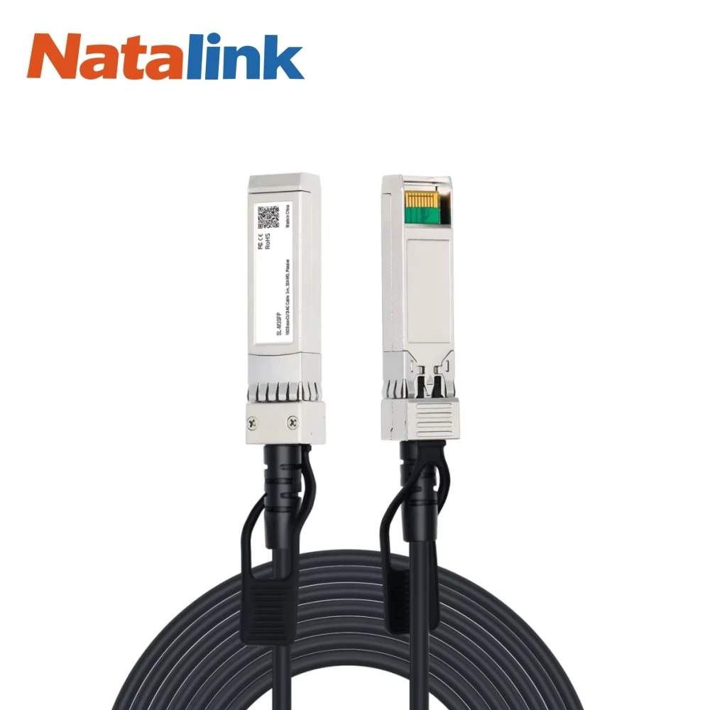 Фото Кабель ЦАП Natalink 10G SFP+ Twinax, пассивный медный кабель с прямым подключением 0,5–7 м, совместимый с переключателем Cisco, TP-link, MikroTik, HP и т. д. №1
