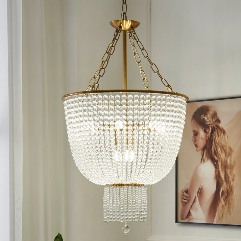 

New Dining Room Lights LED Luxury Crystal Chandelier Bedroom Living Multi Head Home Decoration Villa Bar Pendant Lamps Lightings