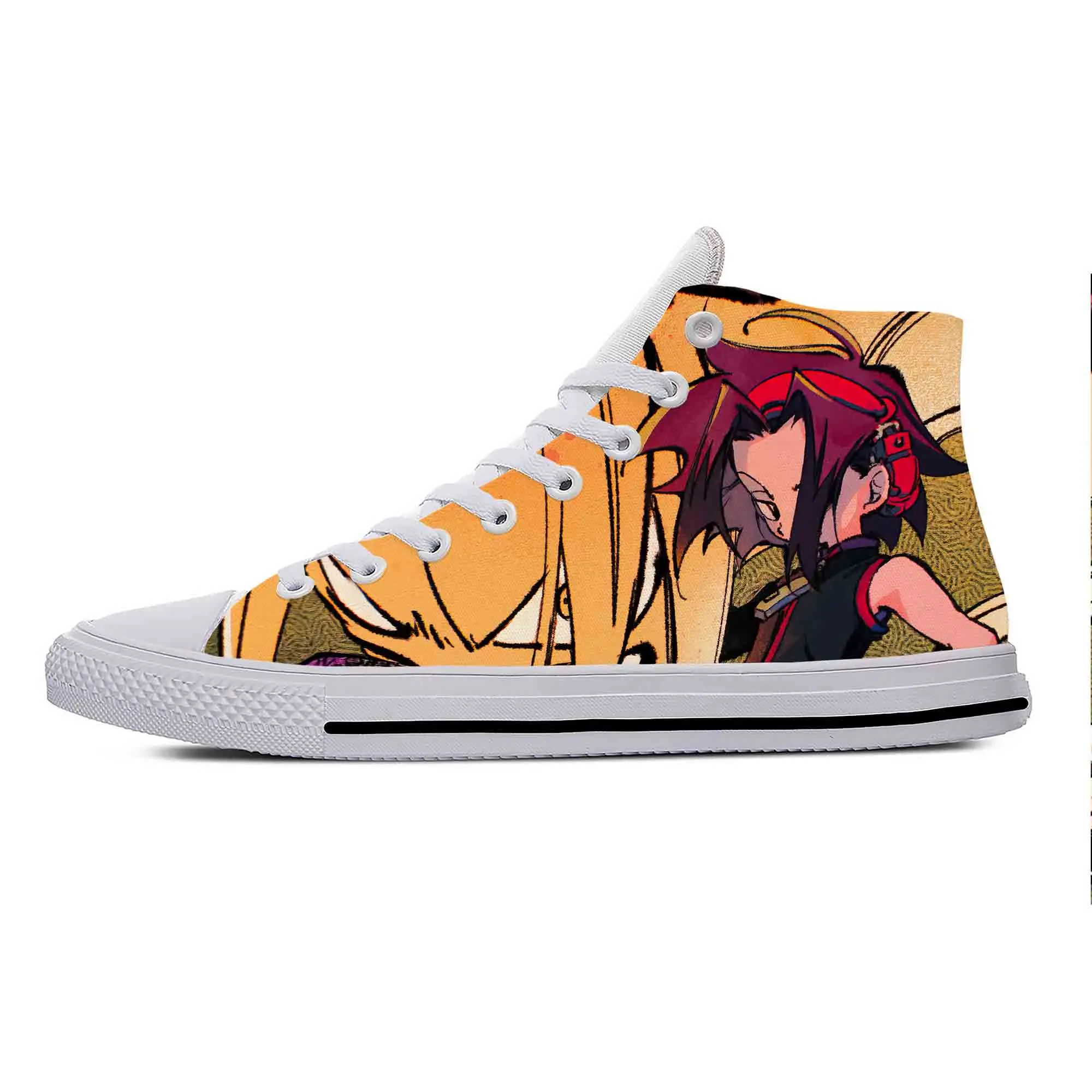 

Anime Cartoon Manga Shaman King Asakura Yoh Funny Casual Cloth Shoes High Top Lightweight Breathable 3D Print Men Women Sneakers