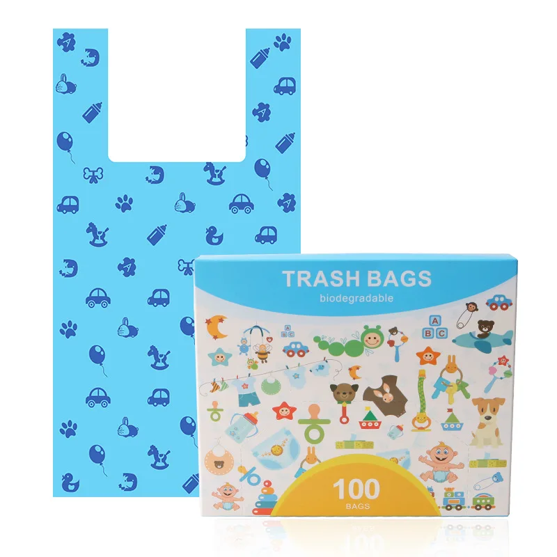 

100PCS Degradable Pet Garbage Bag Vest Bag Biodegradable Dog Poop Bag Poop Bag Pet Supplies