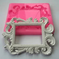 frame mold silicone retro frame relief dry pace silicone tool chocolate fondat cake decoration aroma stone moulds przy 001
