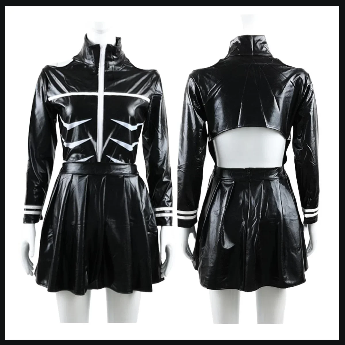 Аниме Токийский Гуль канеки Кен косплей костюм женское черное платье из ПУ