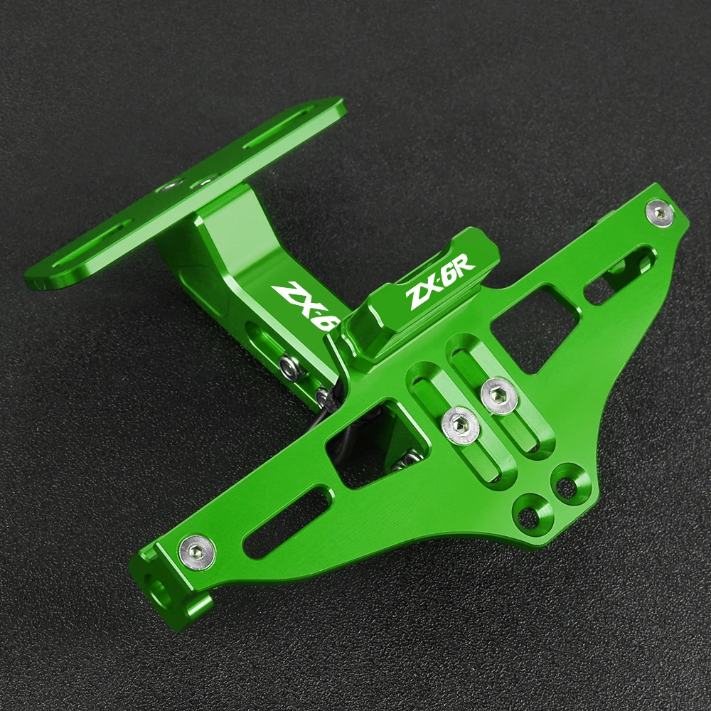 

Кронштейн номерного знака мотоцикла, держатель номерного знака, светодиодные сигналы поворота, аксессуары для Kawasaki ZX6R ZX 6R 2015 2016-2023