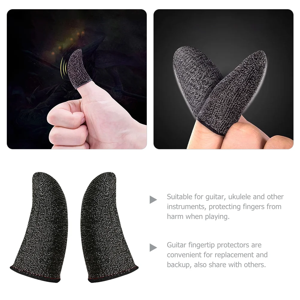 2 шт. гитарные напальчники для детей защитные чехлы боулинга волокно на кончиках