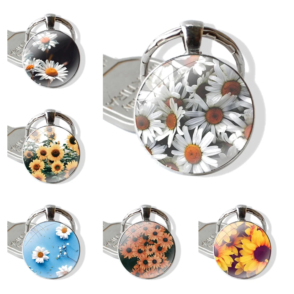 

Брелок для ключей ручной работы с подвеской в виде цветка