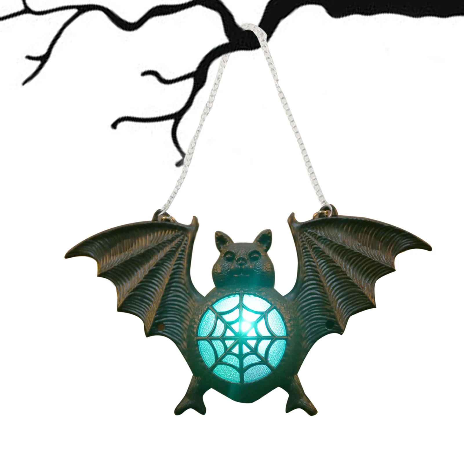 

Halloween 3D Bats Decoration 3D Electric Light Up Hanging Bat Lamps With Lanyard Black Bat Decoration For Party Supplies Photo