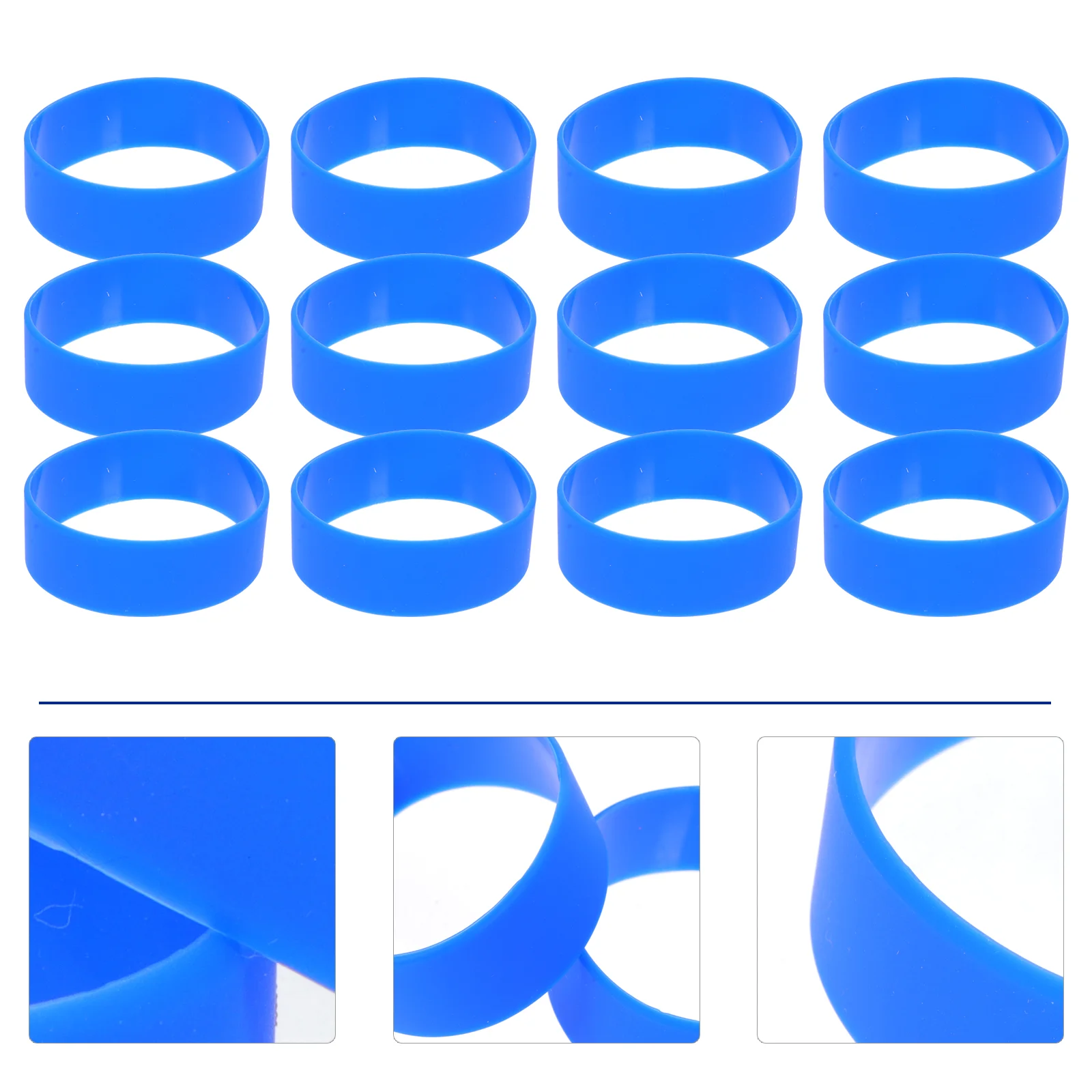 24Pcs Sublimation Silicone Bands Elastic Sublimation Ring Wraps Water Bottle Bands