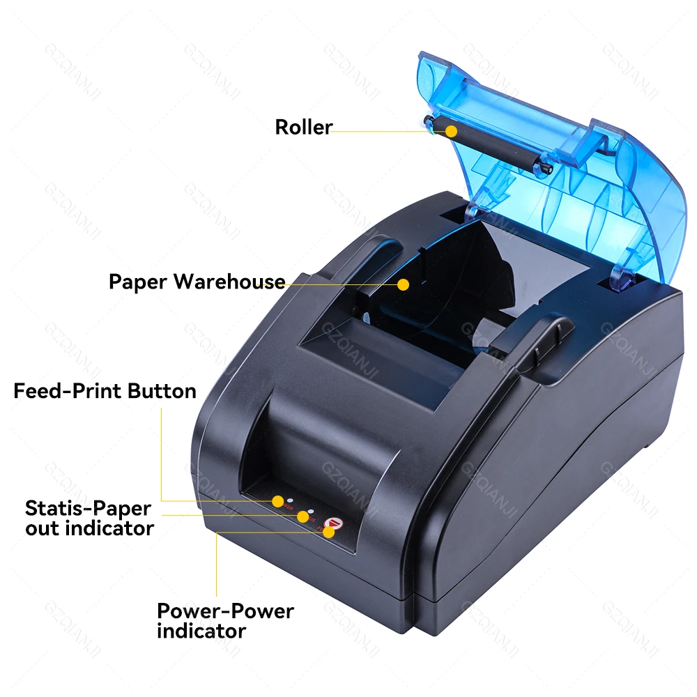 58 мм Термопринтер для ресторана портативный POS-терминал платеж бизнеса USB Bluetooth