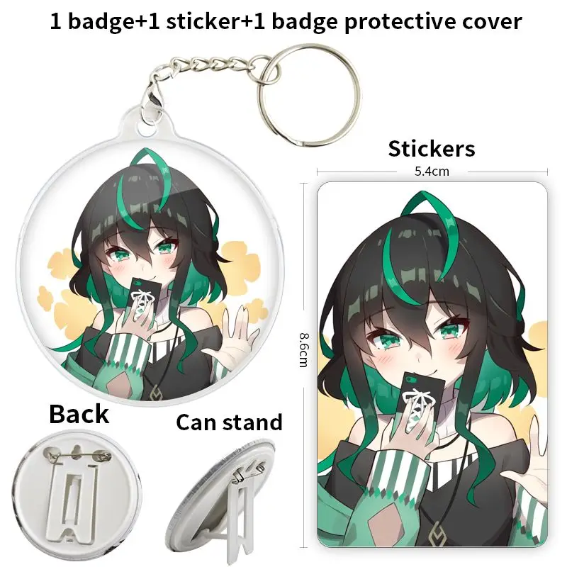 Shin Yuya Ch vtuber аниме персонаж мягкая пуговица значок брошь якорь периферийные