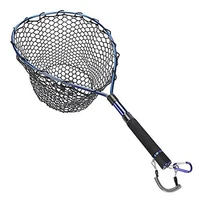 fishing net with fishing lanyard fish landing net with telescopic handle for fish catching releasing accessories