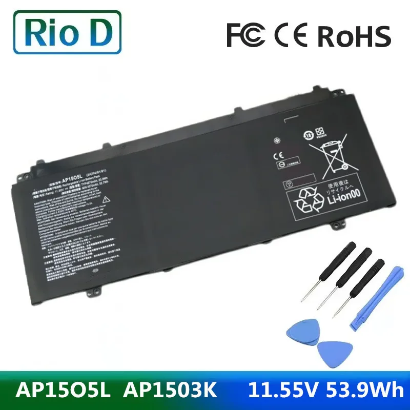 Аккумулятор для ноутбука AP1505L AP15O5L AP1503K 11.55V 53.9Wh для Acer Aspire S 13 S5-371 S5-371-52JR S5-371-7278 767P CB5-312T.