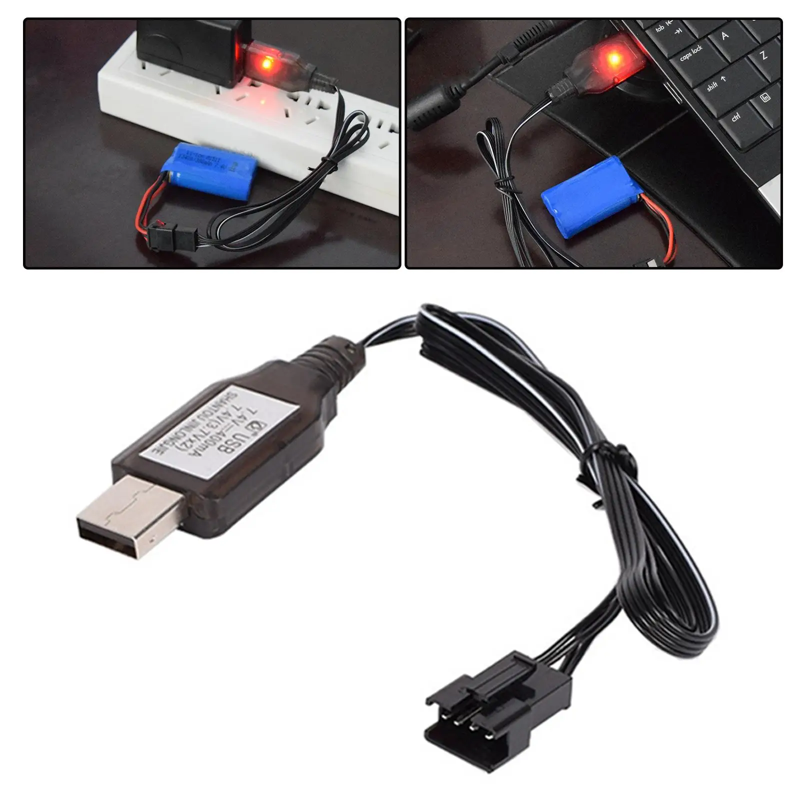 7 4 В USB-кабель для зарядки защита от короткого замыкания 4-контактная батарея LI Po 5