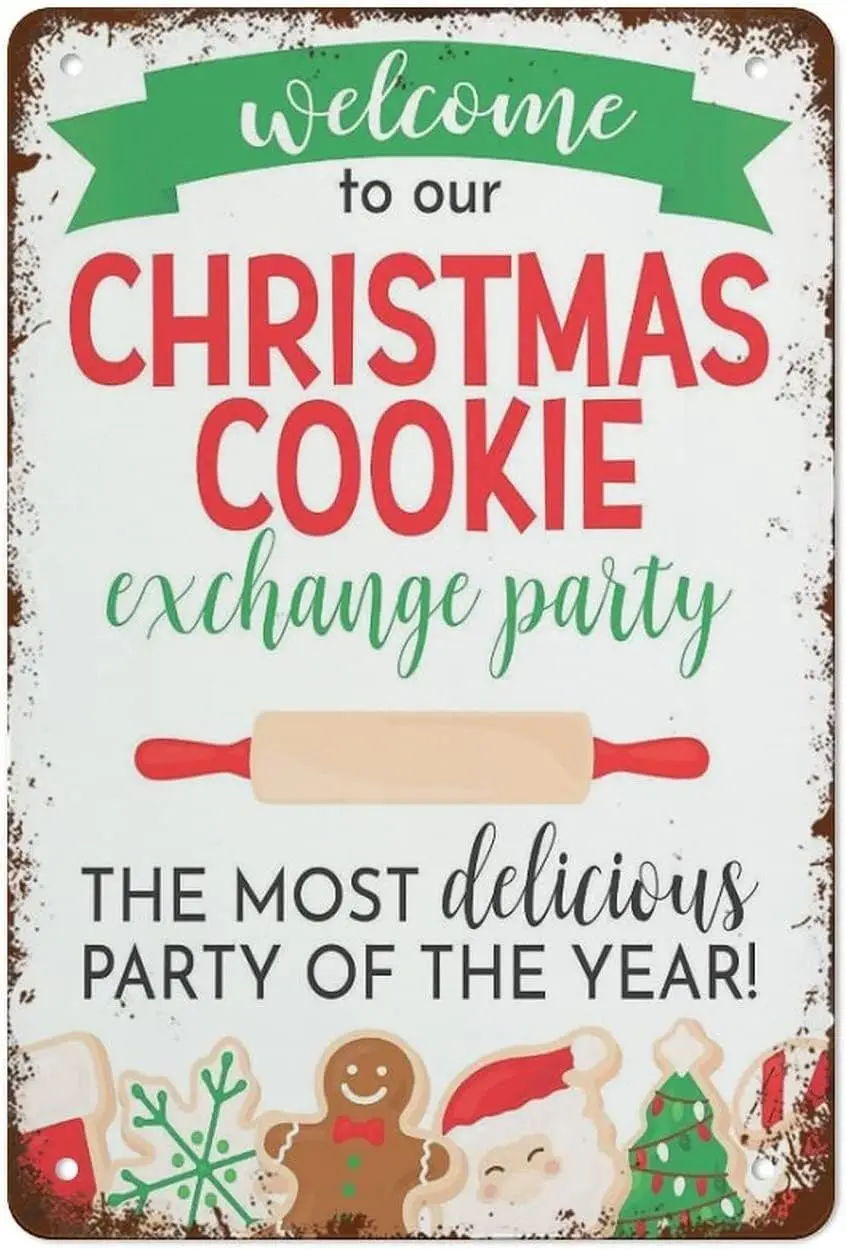 asbwuo Christmas Cooke Party Sgn украшения для вечеринки с кучей Exchange Prntable Welcome Хэллоуина Decorat