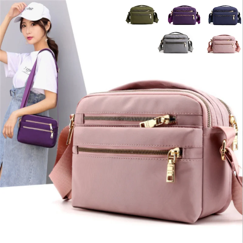 

Women Nylon Shoulder Bag Waterproof Multi-pocket Zipper Bag Luxury Handbags Women Crossbody Bags For Designer Bolsa Feminina Sac