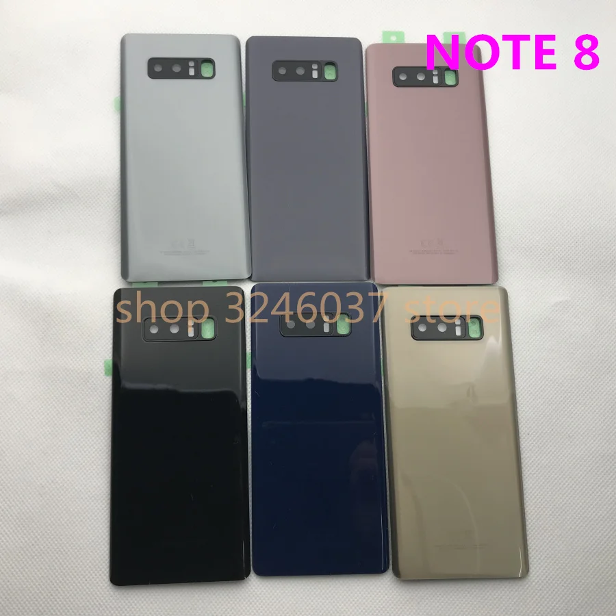 

Rear Glass For SAMSUNG Galaxy Note 8 N950 N950F Back Battery Cover Door Rear Housing Case Adhesive Sticker Camera Lens