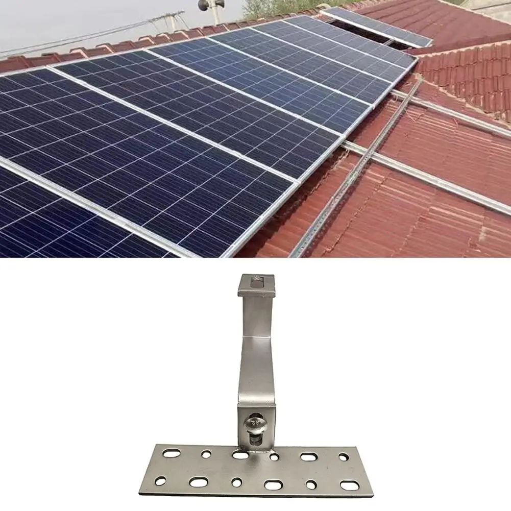 

1 set Photovoltaic Mounting Bracket Height Adjustable Roof Hook Waterproof Solar Pv Photovoltaic Accessories