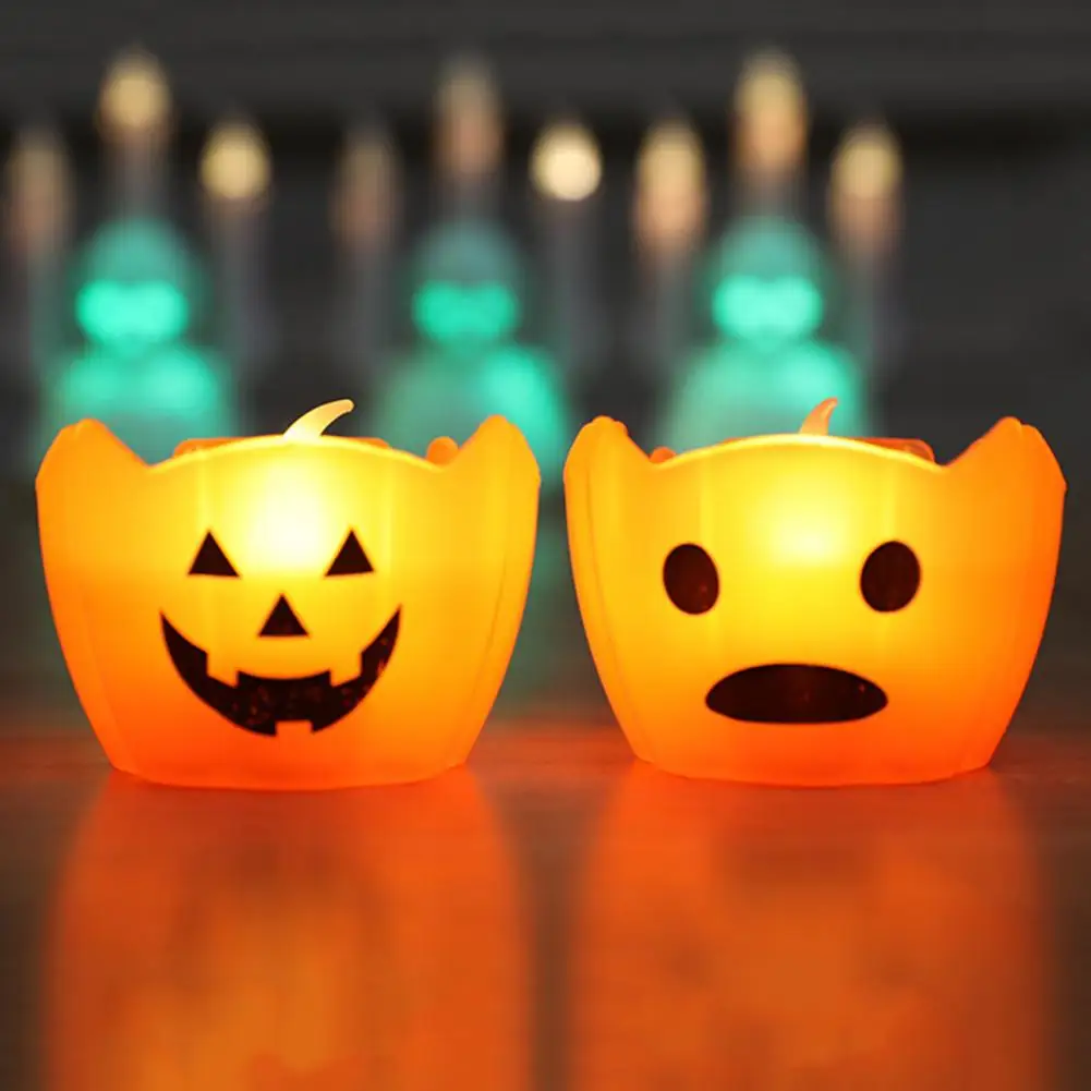 Подсвечник в виде черепа для Хэллоуина светодиодная подсвечник тыквы дома и