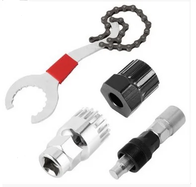 

1set Bicycle Repair Tool Kit 3In1 Tail Hook Wrench Mountain Bike Chain Cutter Bracket Remover Flywheel Crank Puller Repair Parts