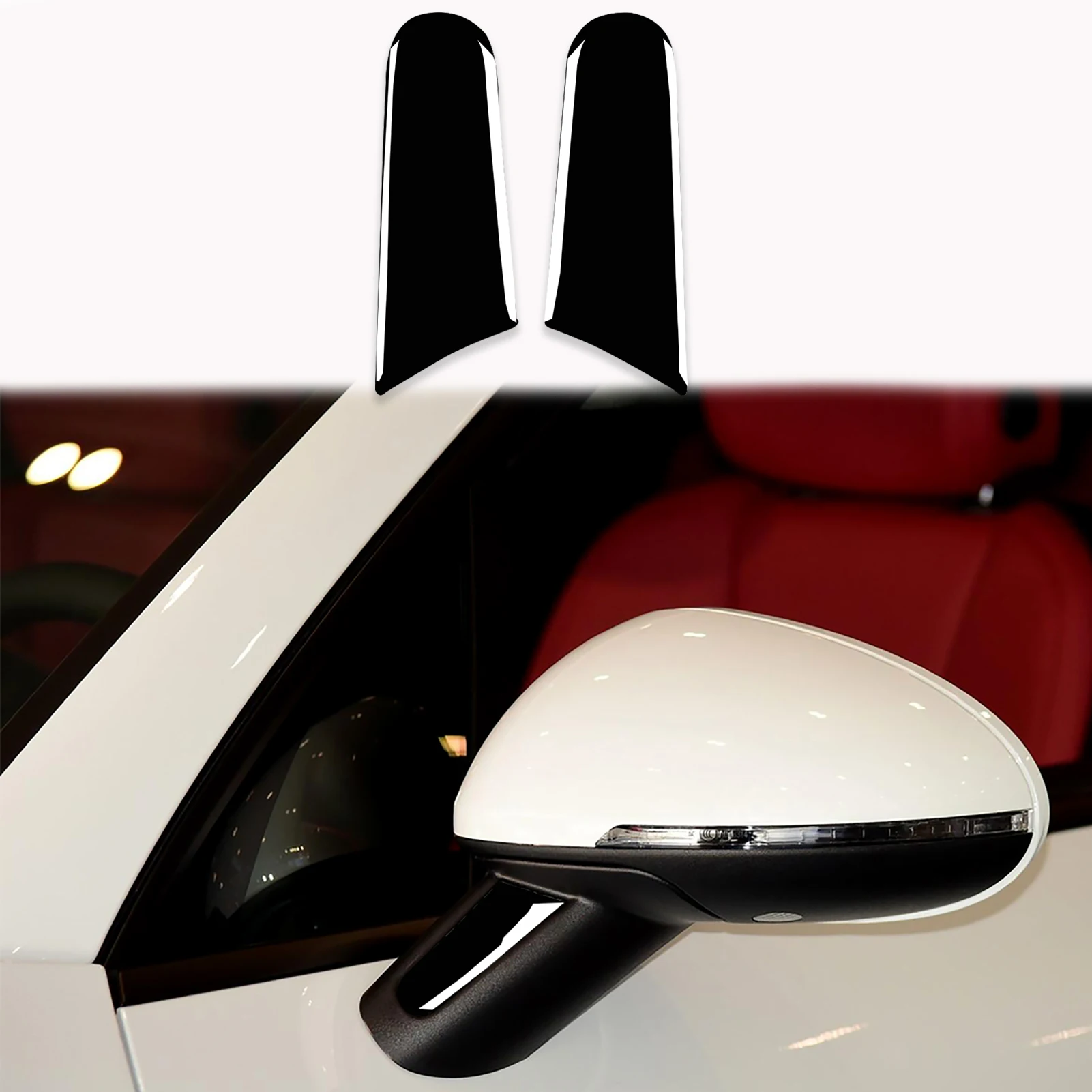 

for Porsche MACAN 2014-2021 Rearview Mirror Decoration Cover Trim Sticker Car Accessories Abs