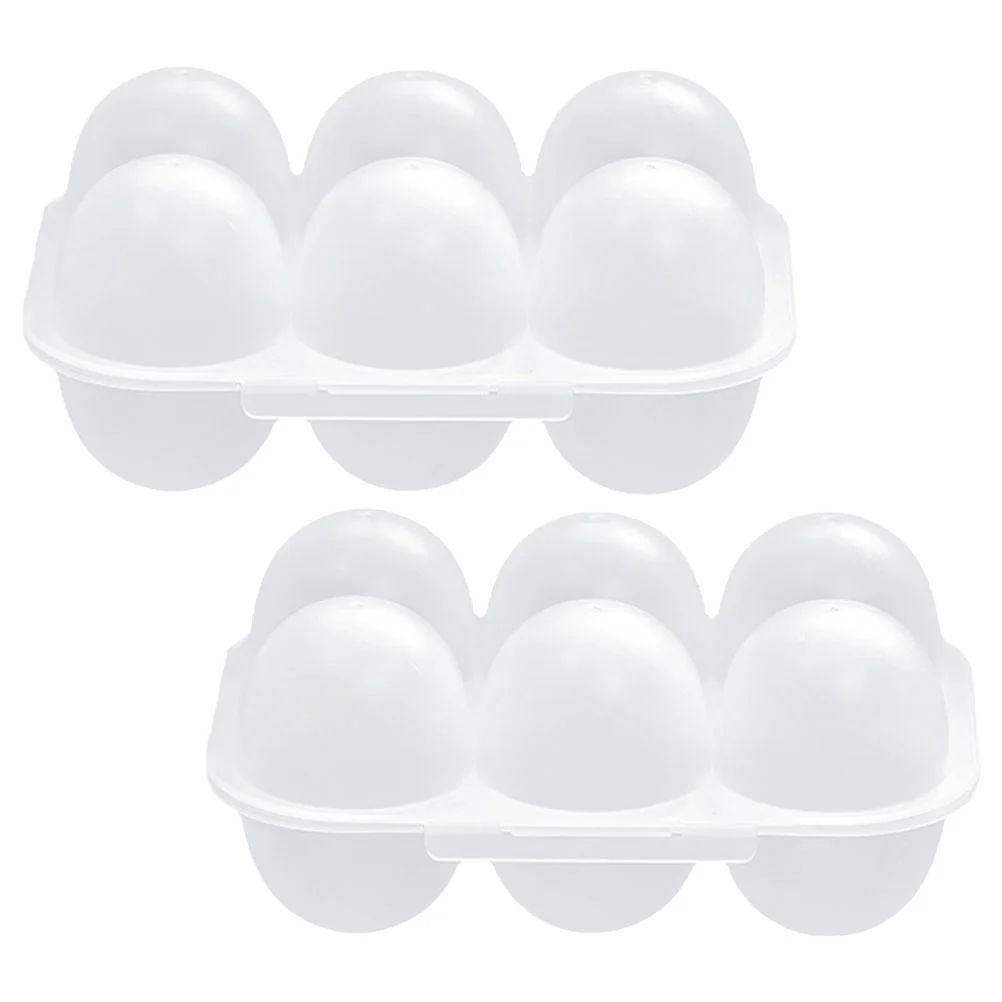 

2 Pcs Container with Lid Egg Storage Box Holder Fridge Drawer Household Saver Bin