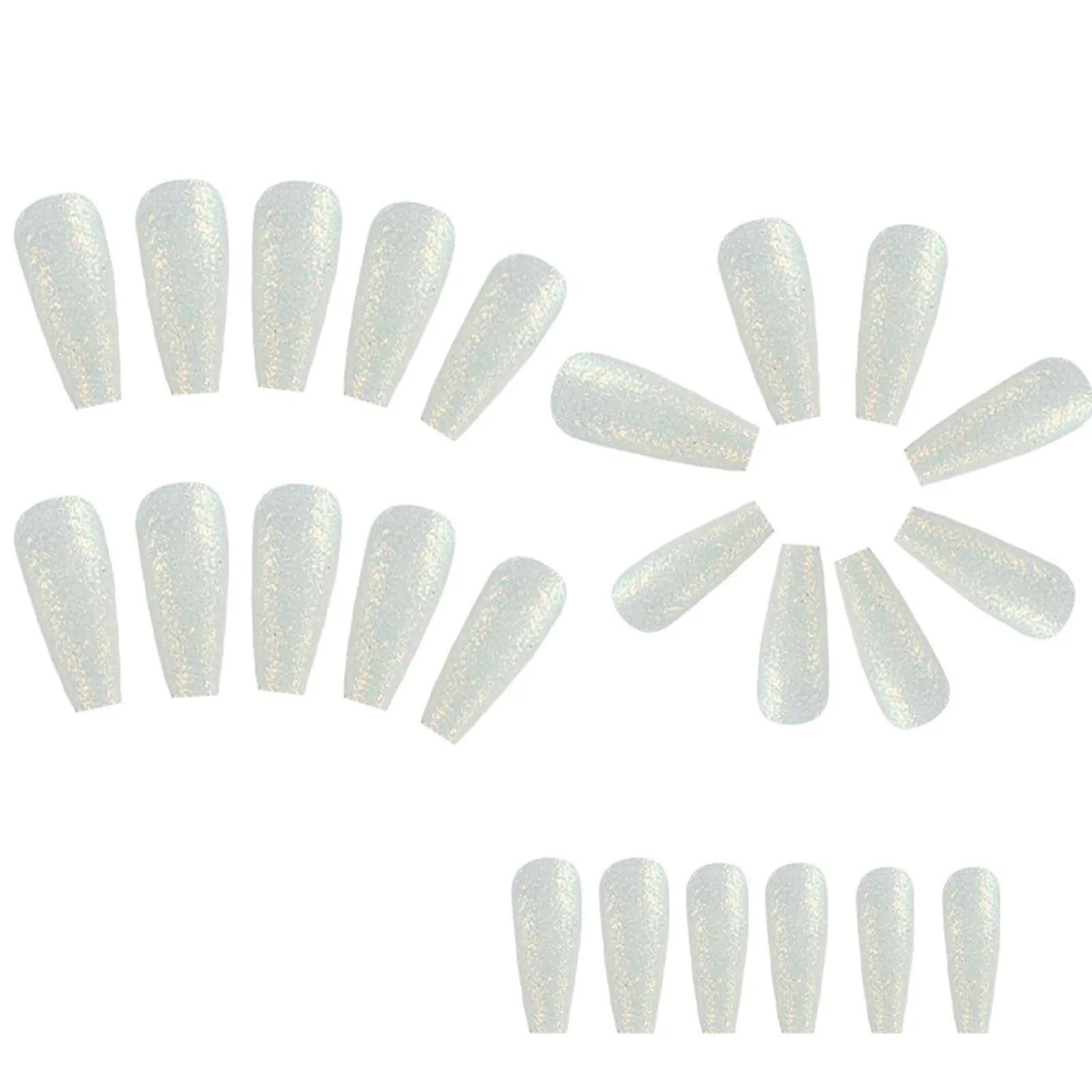 

Длинные белые блестящие искусственные ногти стильный дизайн нажимные ногти для дизайна ногтей стартер для начинающих