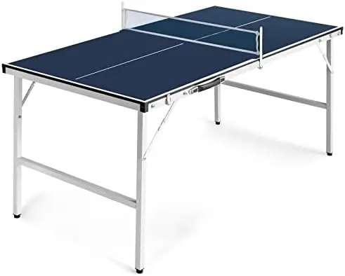 

Ping Pong Table,Professional MDF Table Tennis Table with Quick Clamp Ping Pong Net and Post Set,Indoor Professional/Outdoor Port