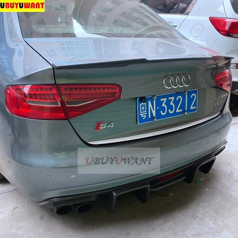 

V Style Rear Lip Spoiler for Audi A4 B8 B8.5 2009-2016 ABS Exterior Car Tail Trunk Boot Wing Decoration Car Styling