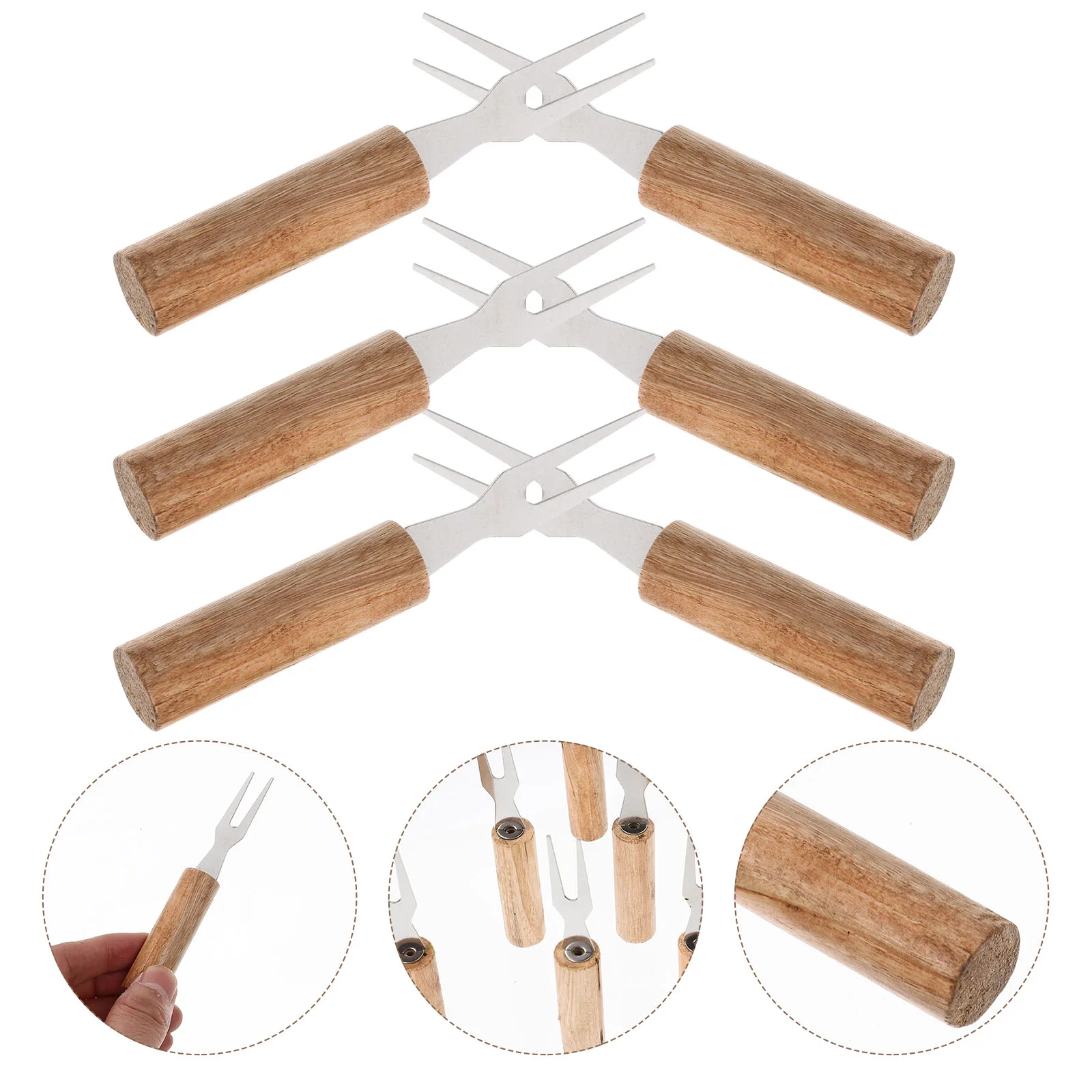

6Pcs Camping Picnic Barbecue Corn Fork Reusable Meat Skewers Corn Forks for Home Kitchen Barbecue