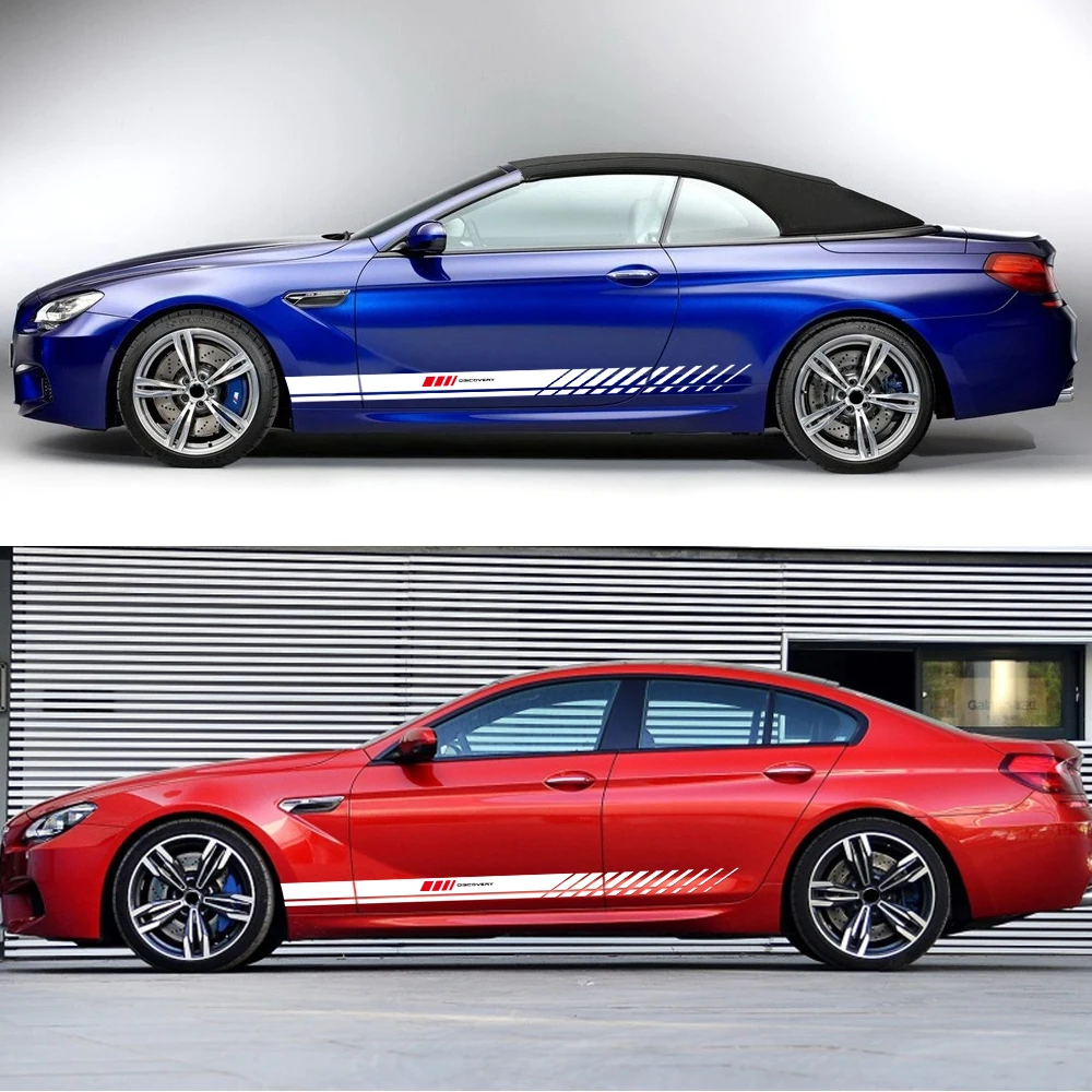 Наклейки на боковые кузовы автомобиля гоночные полосы универсальные наклейки