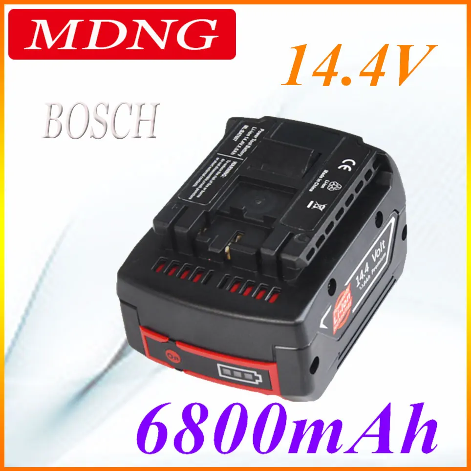 

14.4V 6800mah Rechargeable Li-ion Battery cell pack for BOSCH cordless Electric drill screwdriver BAT607,BAT607G,BAT614,BAT614G