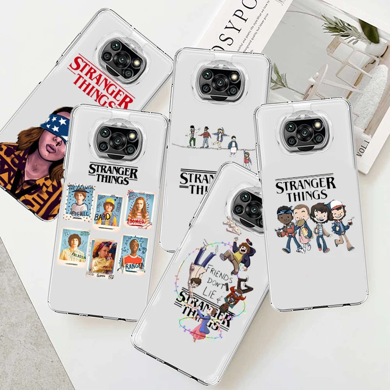 

Stranger Things Luxury Girl Phone Case For Xiaomi Mi Poco X4 X3 NFC F4 F3 GT M4 M3 M2 X2 F2 Pro C3 C40 C3 5G Transparent Cover