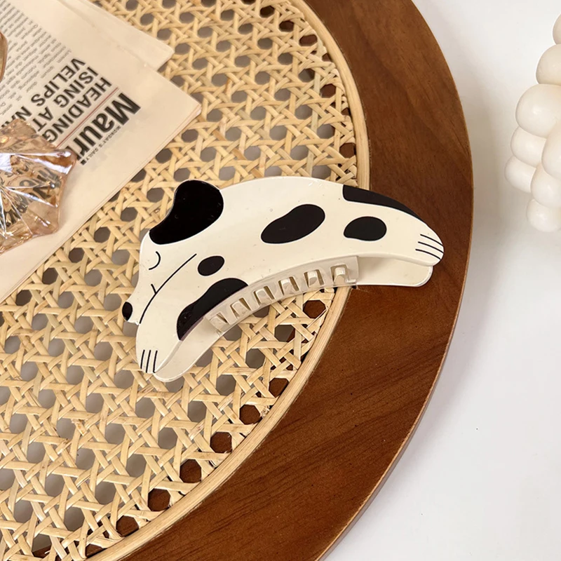 Зажим для волос Стразы с забавной милой собакой женщин зажим акулой мультяшными